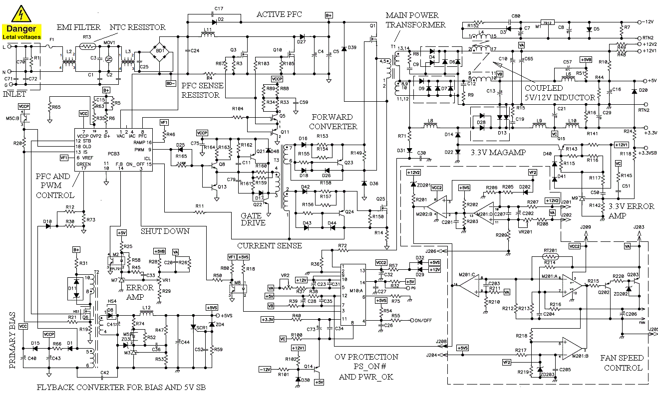 Computer Power Supply Schematic And